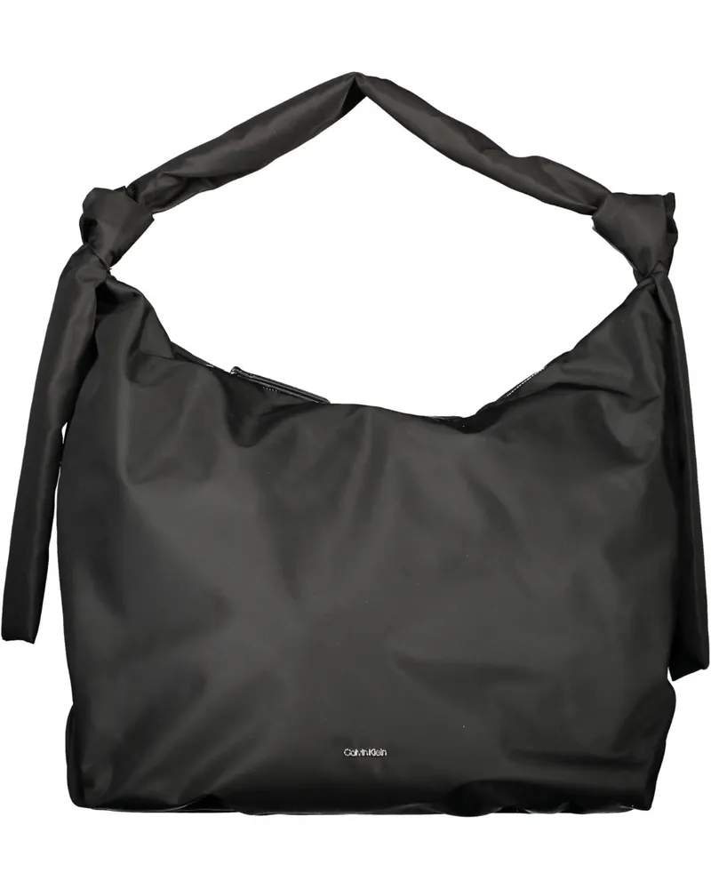 Calvin Klein Damen schwarze Polyester-Handtasche Schwarz