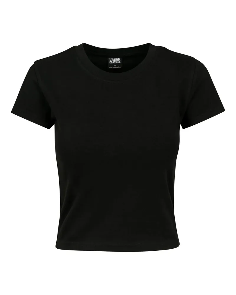 Urban Classics kurzes T-Shirt Stretch für Damen (Schwarz Schwarz