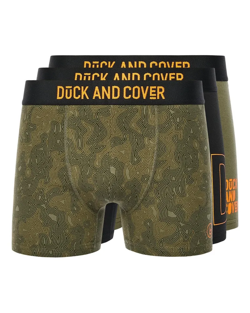 Duck and Cover Alizium" Boxershorts für Herren(3er-Pack) (Bunt Grün