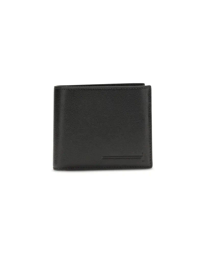 Tom Ford Schwarze Kalbsleder Bos Taurus Geldbörse Schwarz