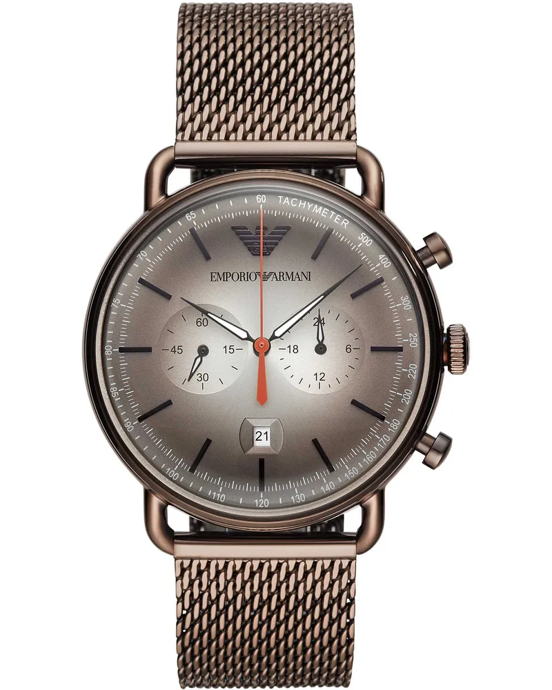 Emporio Armani AR11169 Braun Mesh Chronograph Herrenuhr Braun