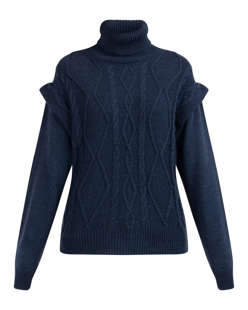 DreiMaster Strickpullover Damen Marine Marineblau