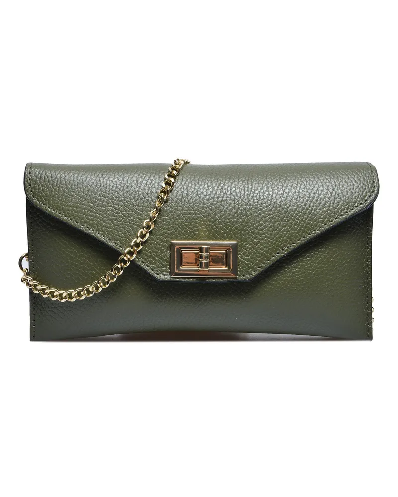 Isabella Rhea Zweifarbig Rindsledertasche Dunkelgrün