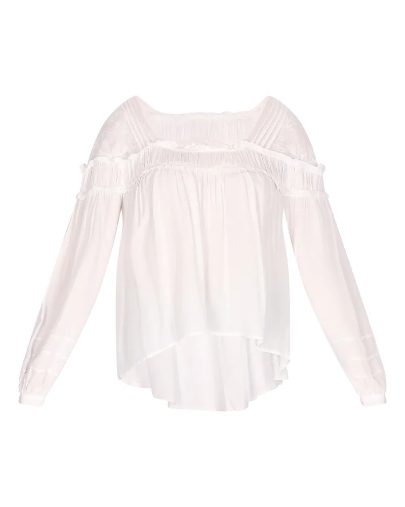 IZIA Bluse Damen Wollweiß Wollweiß
