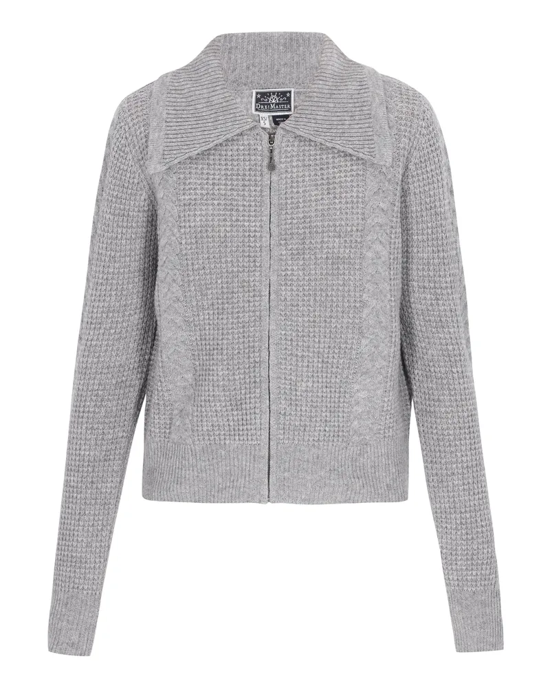 DreiMaster Strickjacke Frauen HellGrauMelange Hellgrau