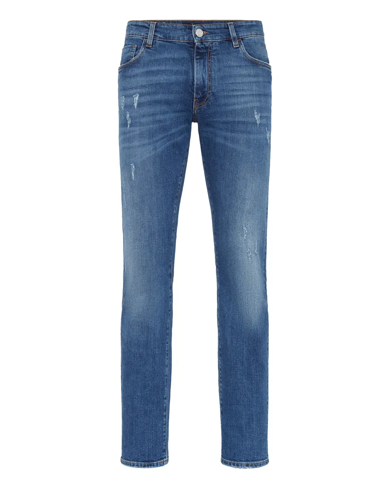 Billionaire Jeans Regular Fit Statement Blau
