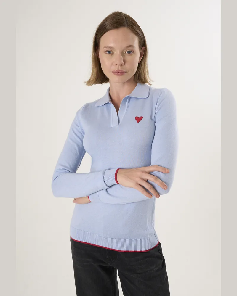Felix Hardy Pullover Strickpullover Mit Rollkragen Blau