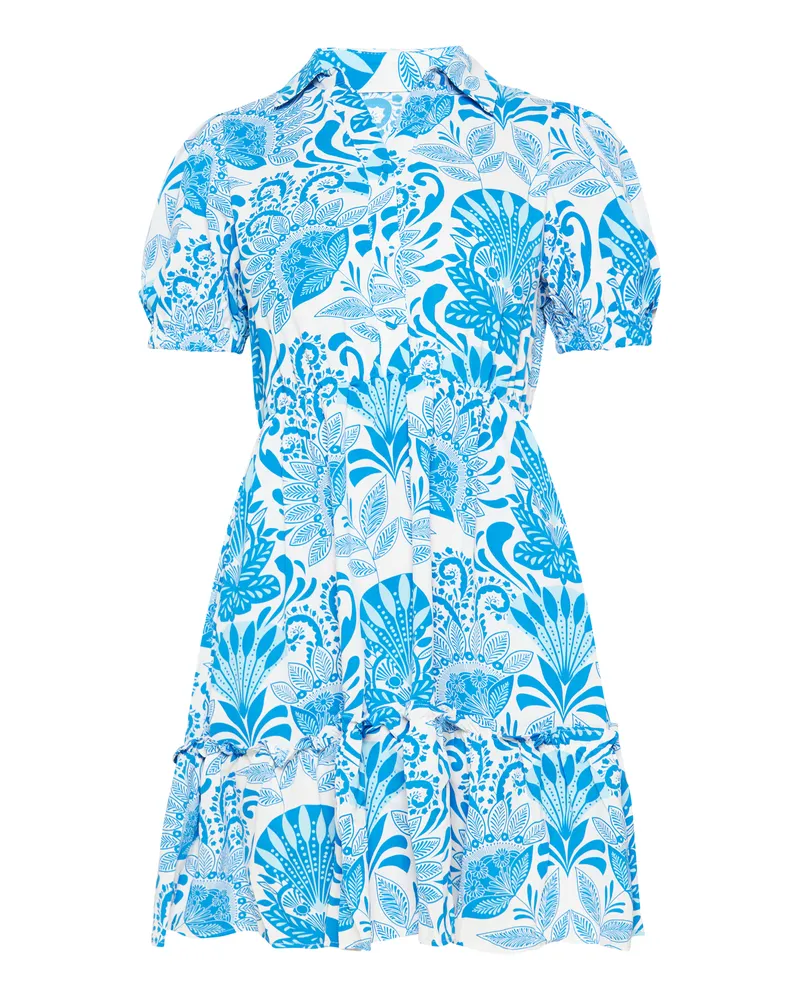Usha Kleid Frauen blau weiß Blau