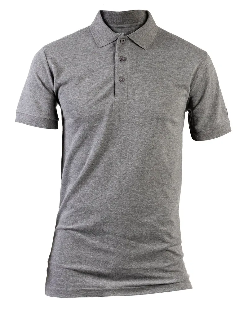 Caterpillar Footwear Essentials Baumwoll Herren Polo-Shirt in Grau Dunkelgrau