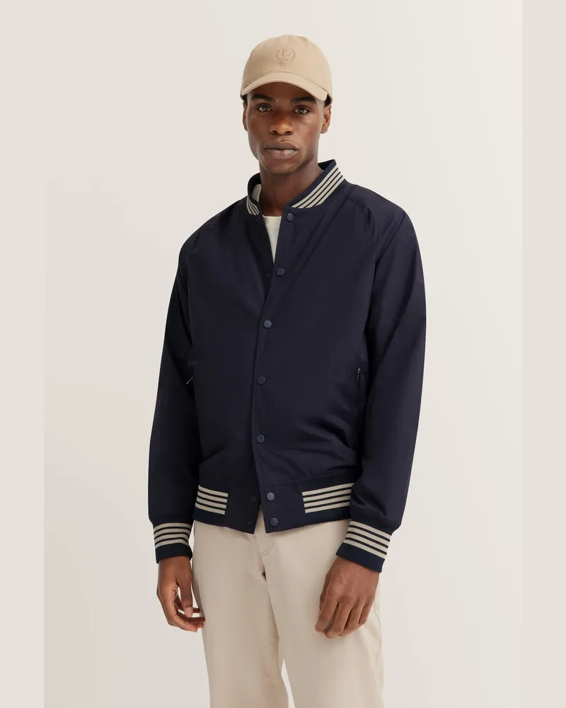 Bugatti Herren Blouson mit Collegekragen Marineblau