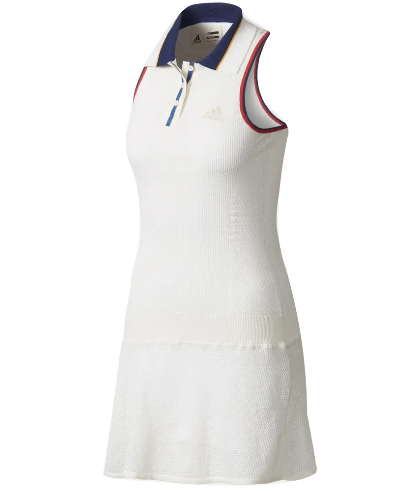adidas Pharrell Williams NY Damen Weißes Tennis-Kleid Weiß