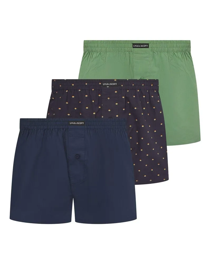 Lyle & Scott Boxershorts für Herren (3er-Pack) (Schiefergrün Dunkelgrün