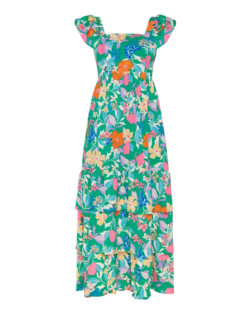 Usha Kleid Frauen grün mehrfarbig Mehrfarbig