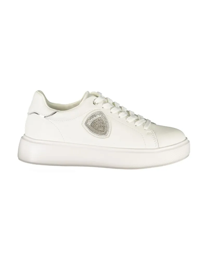 Blauer Bianco Leder-Sneaker für Damen - Weiß Weiß