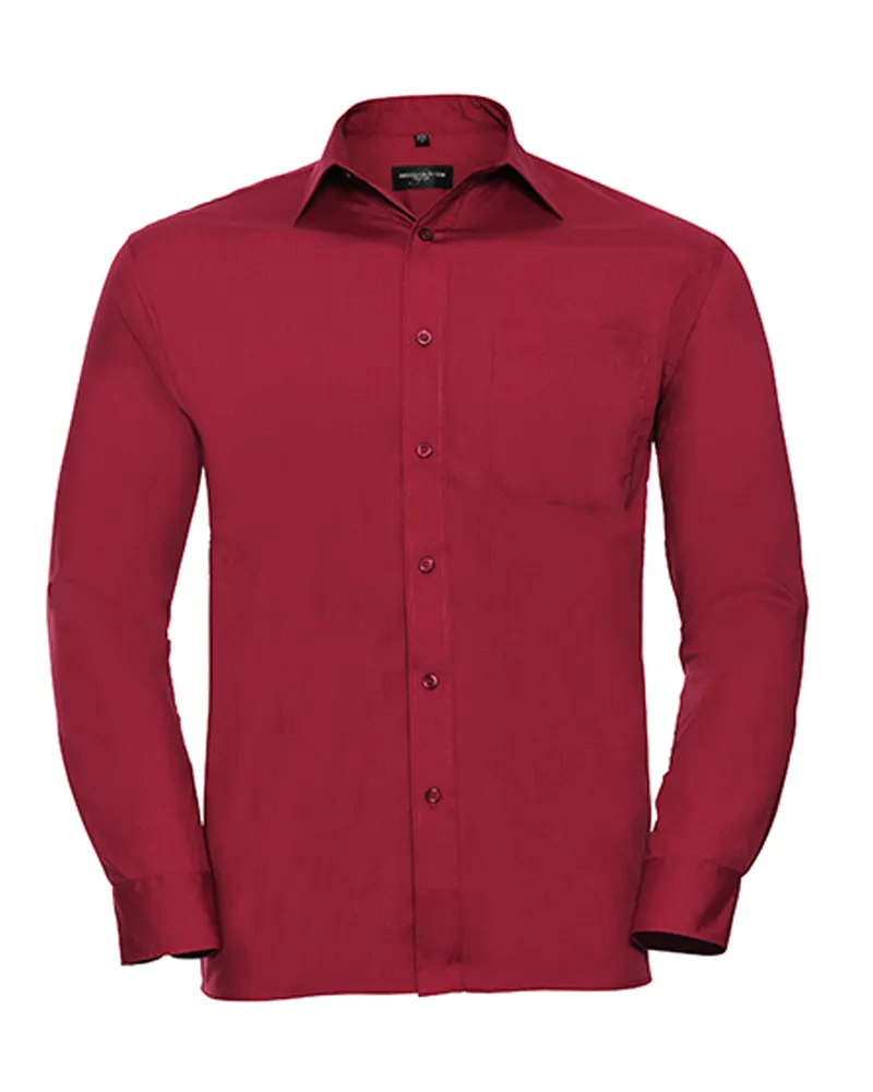 Russell Athletic Russell Collection - "Classic" Hemd für Herren Langärmlig Rot