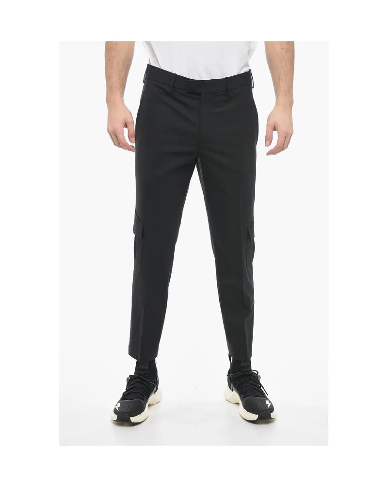 Neil Barrett Skinny Fit-Cargohose NATE in Schwarz Schwarz