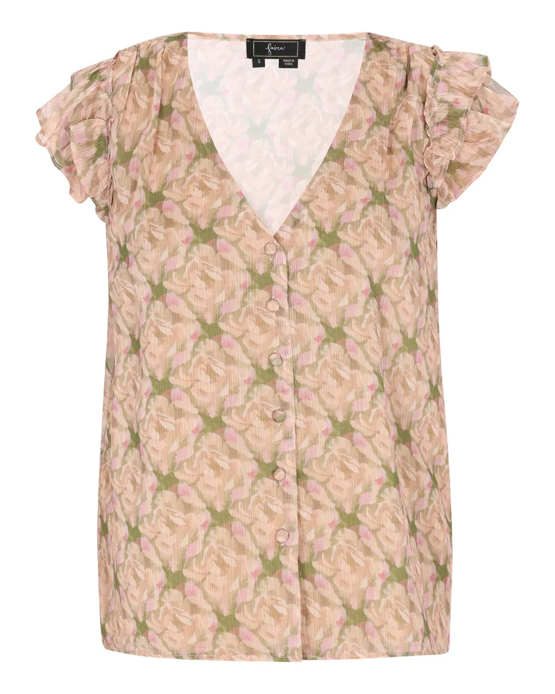 FAINA Bluse Frauen beige mehrfarbig Beige