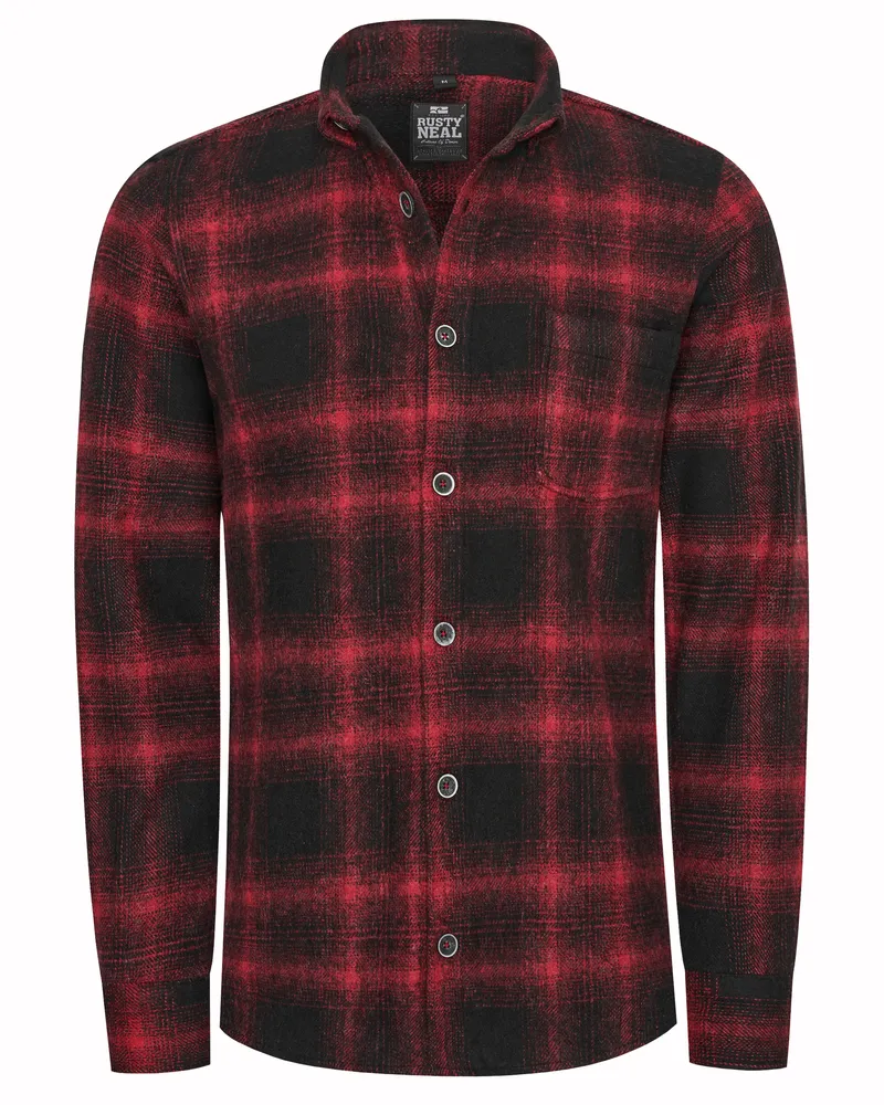 Rusty Neal Holzfäller Flanell Hemd Schwarz