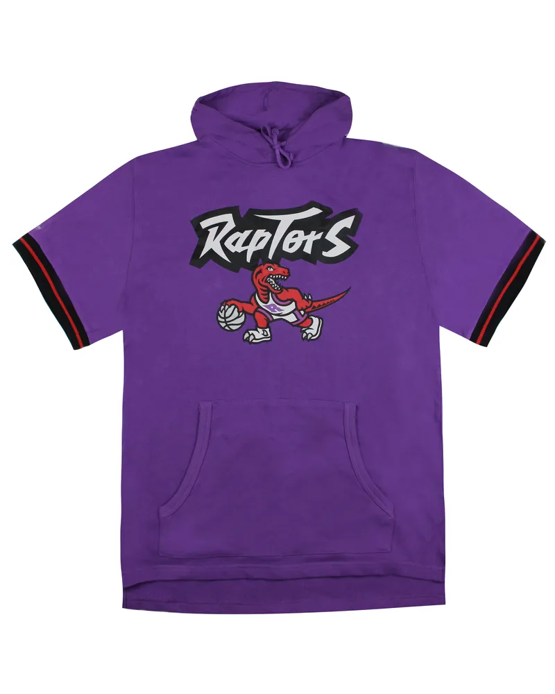 Mitchell & Ness NBA Toronto Raptors Französisch Terry Mens T-Shirt Lila