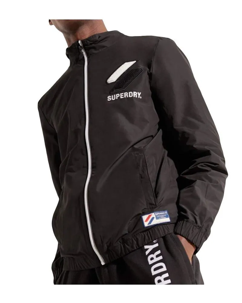 Superdry. Herren Track Jacke Schwarz