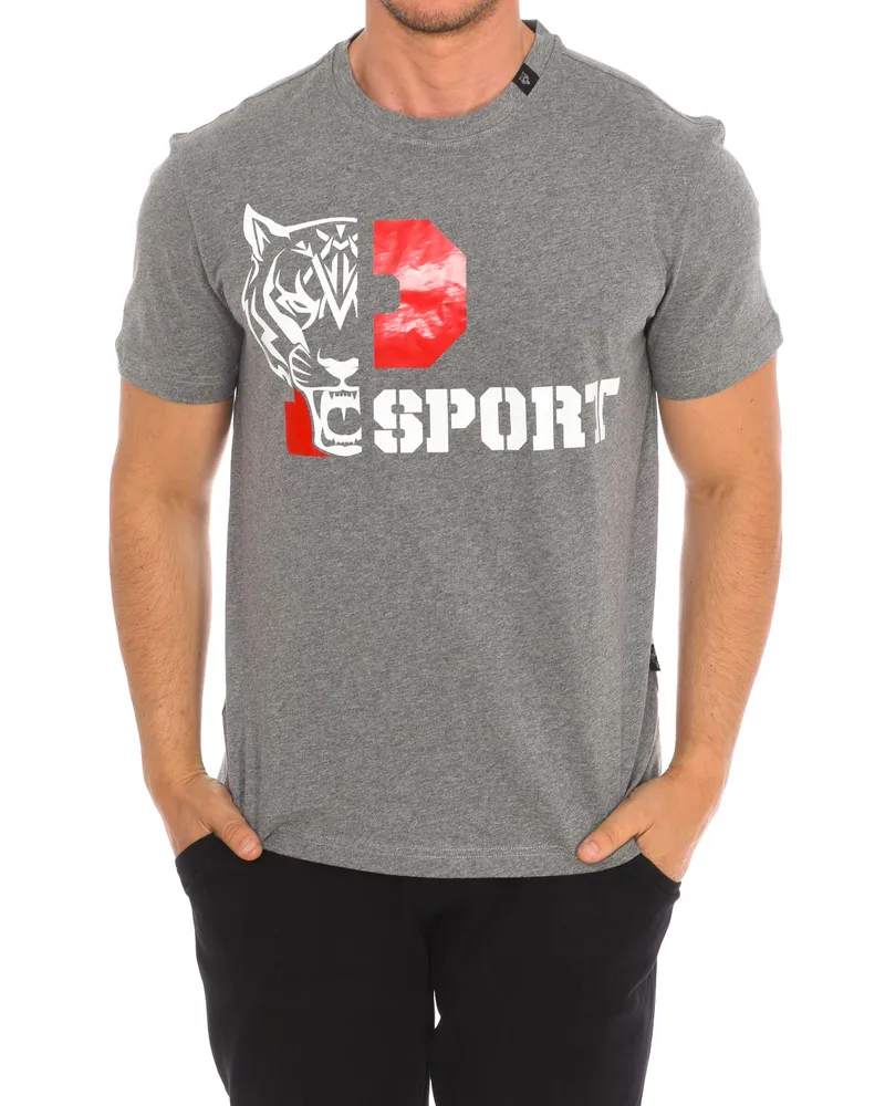 Philipp Plein TIPS410 Kurzarm-T-Shirt für Männer Grau