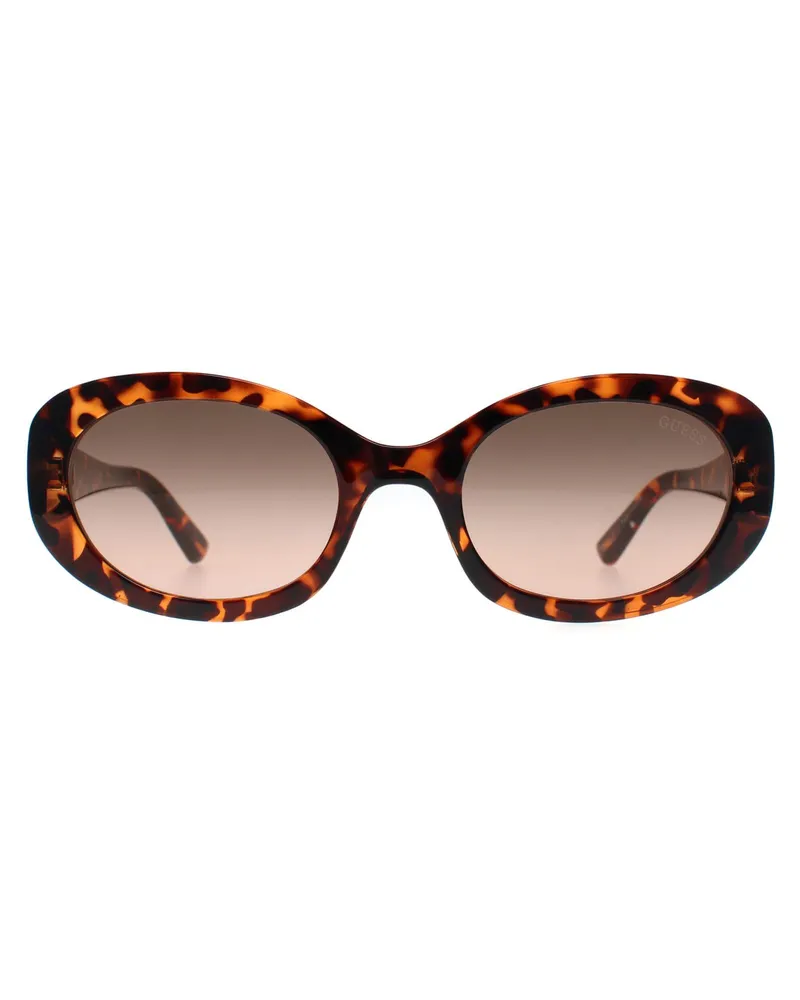Guess Oval Damen dunkel Havanna braun Gradient GF6150 Braun