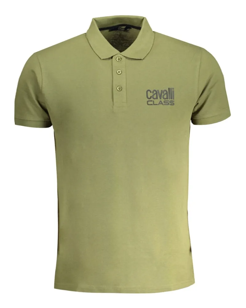 Roberto Cavalli Bold Logo Grünes Poloshirt Grün