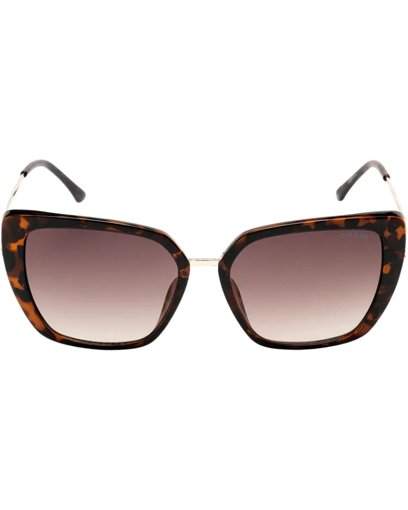 Guess Cat Eyes – Sonnenbrille mit braunen Verlaufsgläsern in dunklem Havannabraun Braun