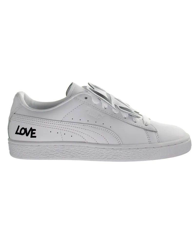 Puma Basketabzeichen Hndwrttn White Womens Trainer Weiß