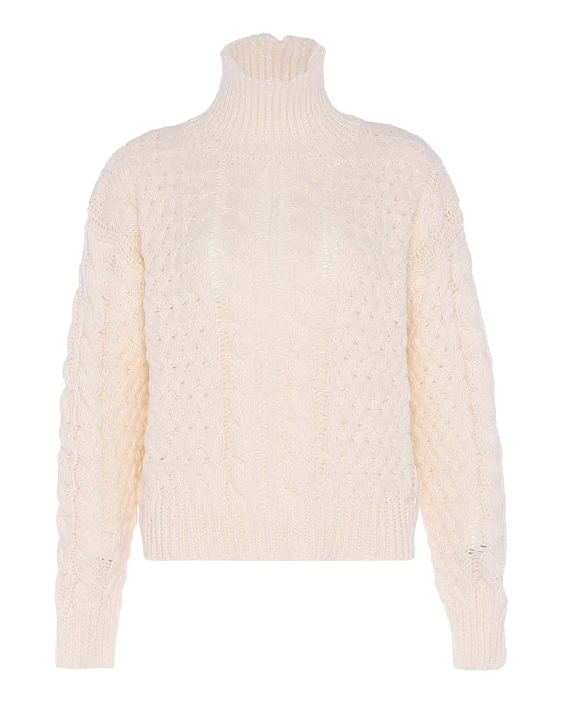FAINA Pullover Damen Wollweiß Wollweiß