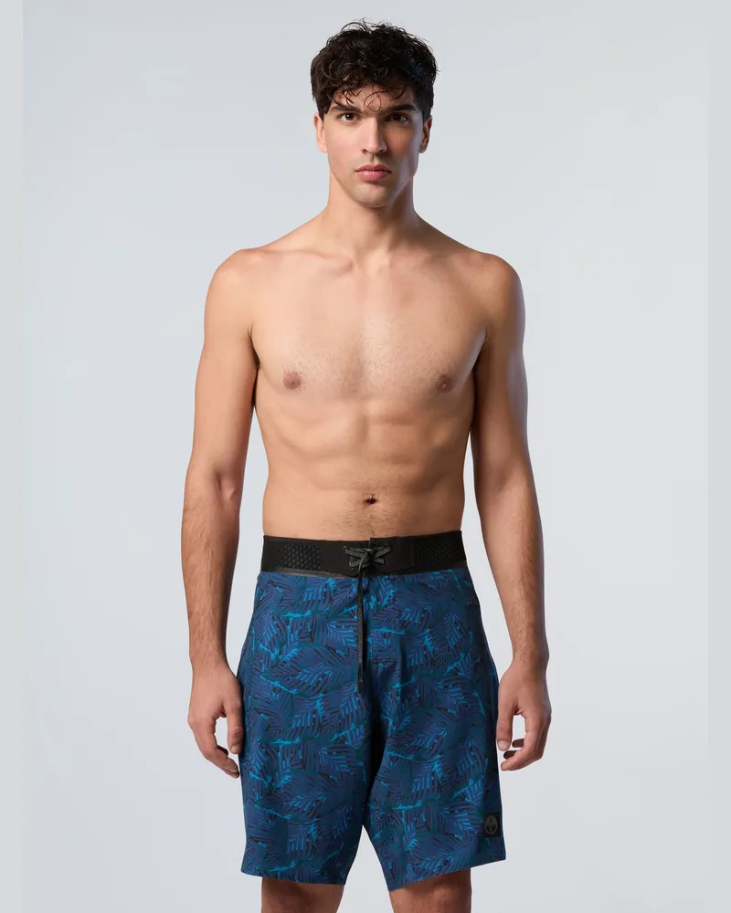 North Sails Boardshorts mit 3D-Taillenpartie - Blau Blau