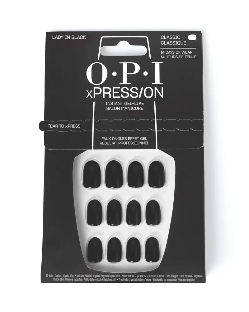 OPI Xpress/on Künstliche Nägel Iconic Shades #lady In Black 30 Stück 