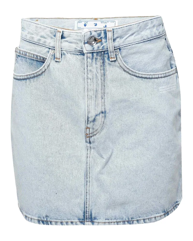 OFF-WHITE Off White - "Corp" Minirock für Damen, Denim (Hellblau Blau