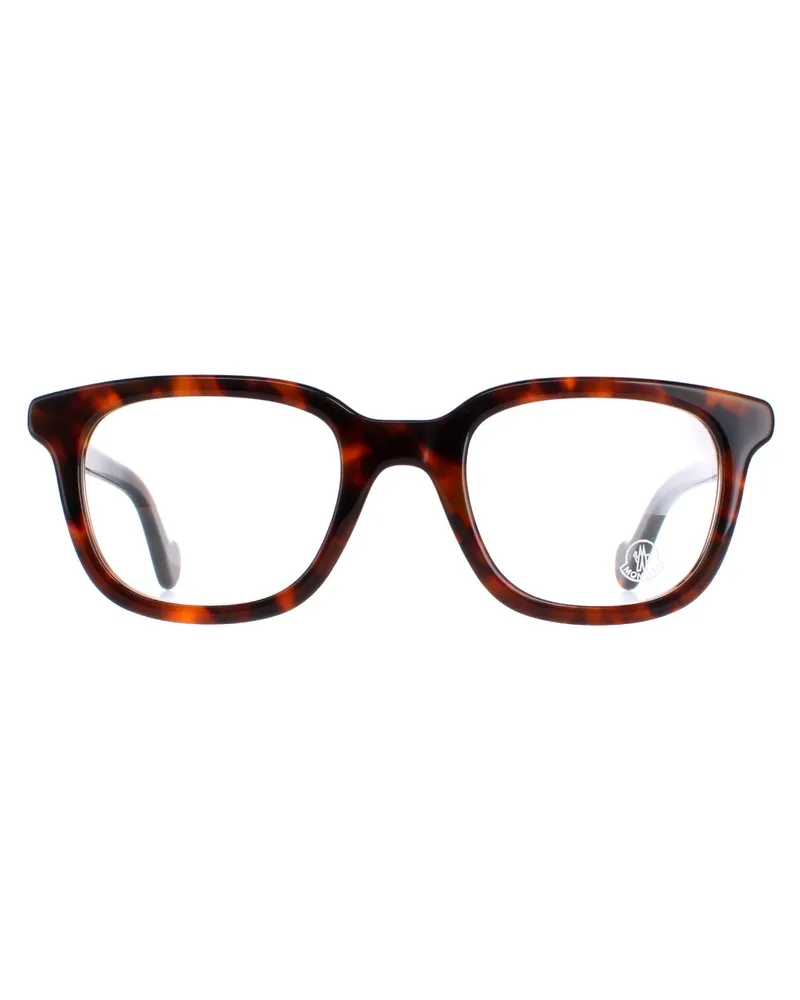 Moncler Rectangular Herren Dunkel Havanna Gläser Braun
