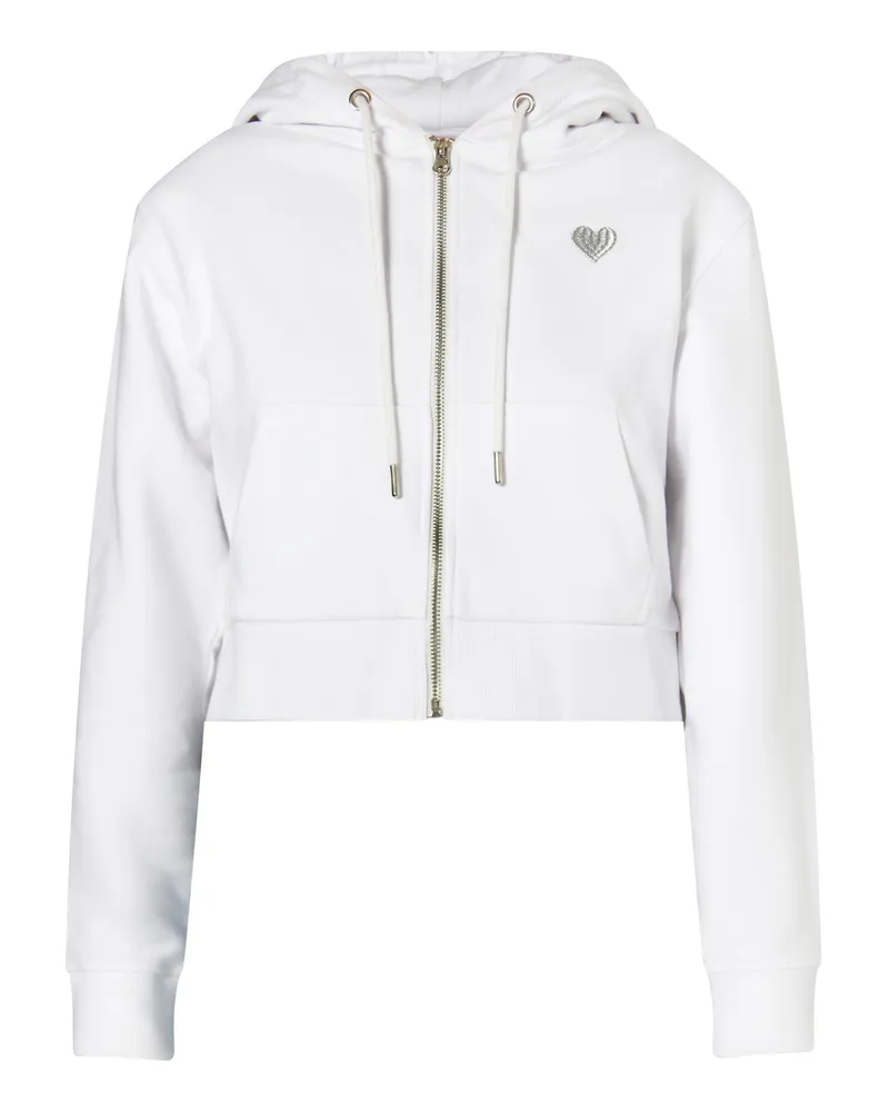My Mo Kapuzenpullover mit Reißverschluss Damen weiss Weiß