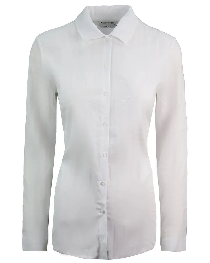 Lacoste Einfache Damen Weißes Shirt Weiß