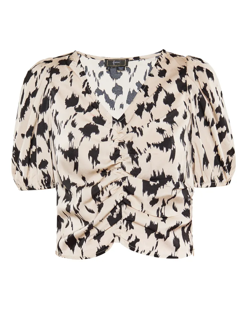 FAINA Bluse Damen Beige Mehrfarbig Beige