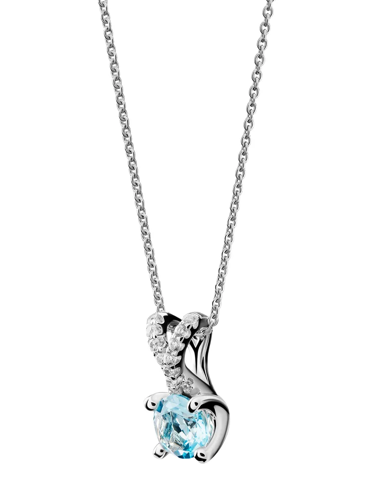 Orphelia Maya' Damenkette aus 925 Sterling Silber mit Anhänger - Silber ZH-7478/AQ Silber