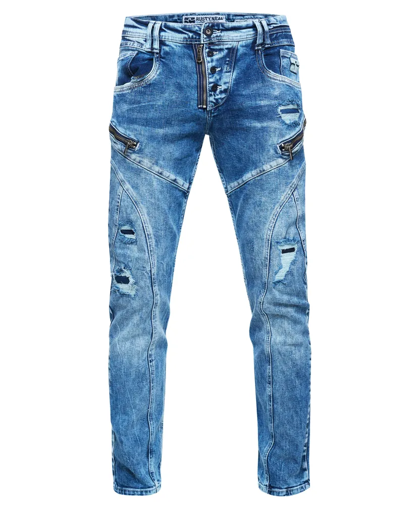Rusty Neal Jeans Hose "MORI" Slim Fit (THE FINAL BOSS Blau
