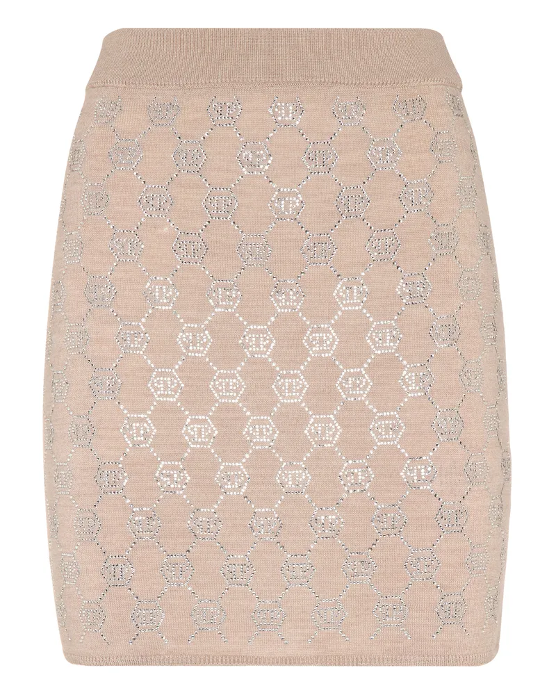Philipp Plein Minirock Monogram Beige
