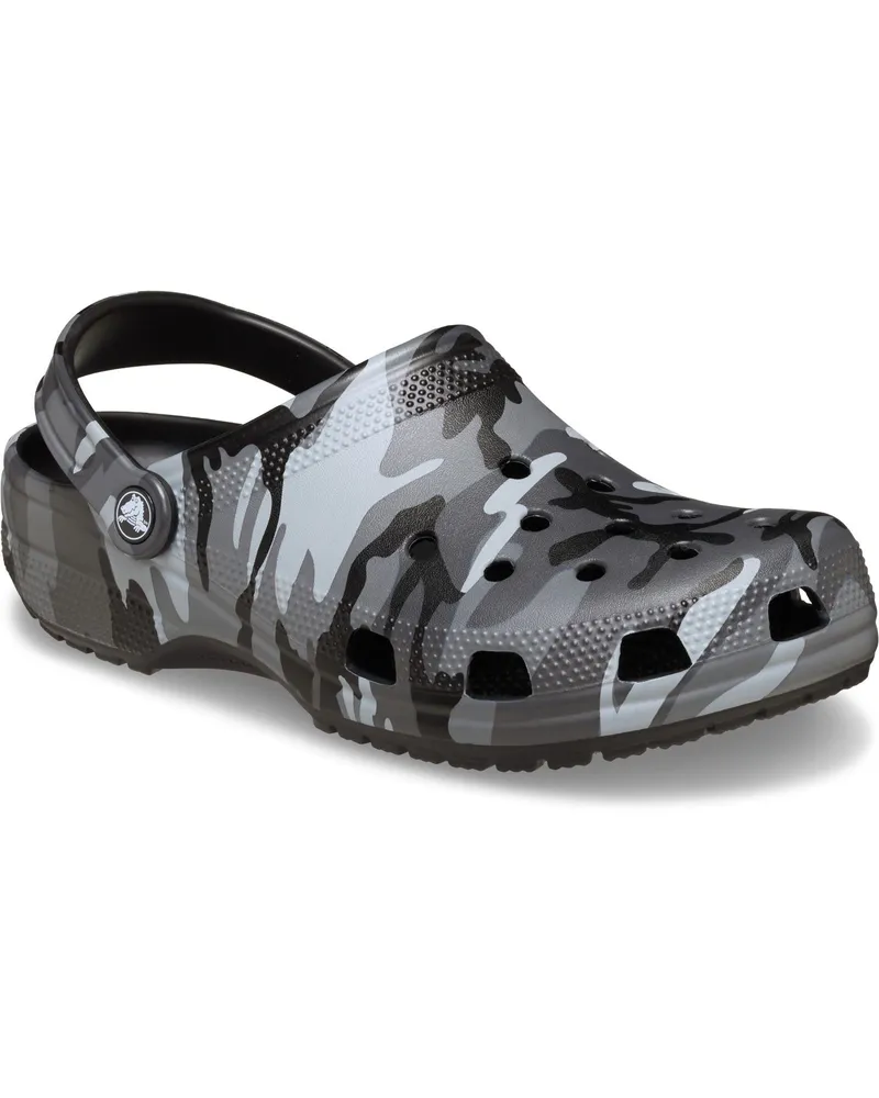 Crocs Classic Camouflage Clog Thermoplastische Männerclogs In Schwarz/Schiefergrau Schwarz