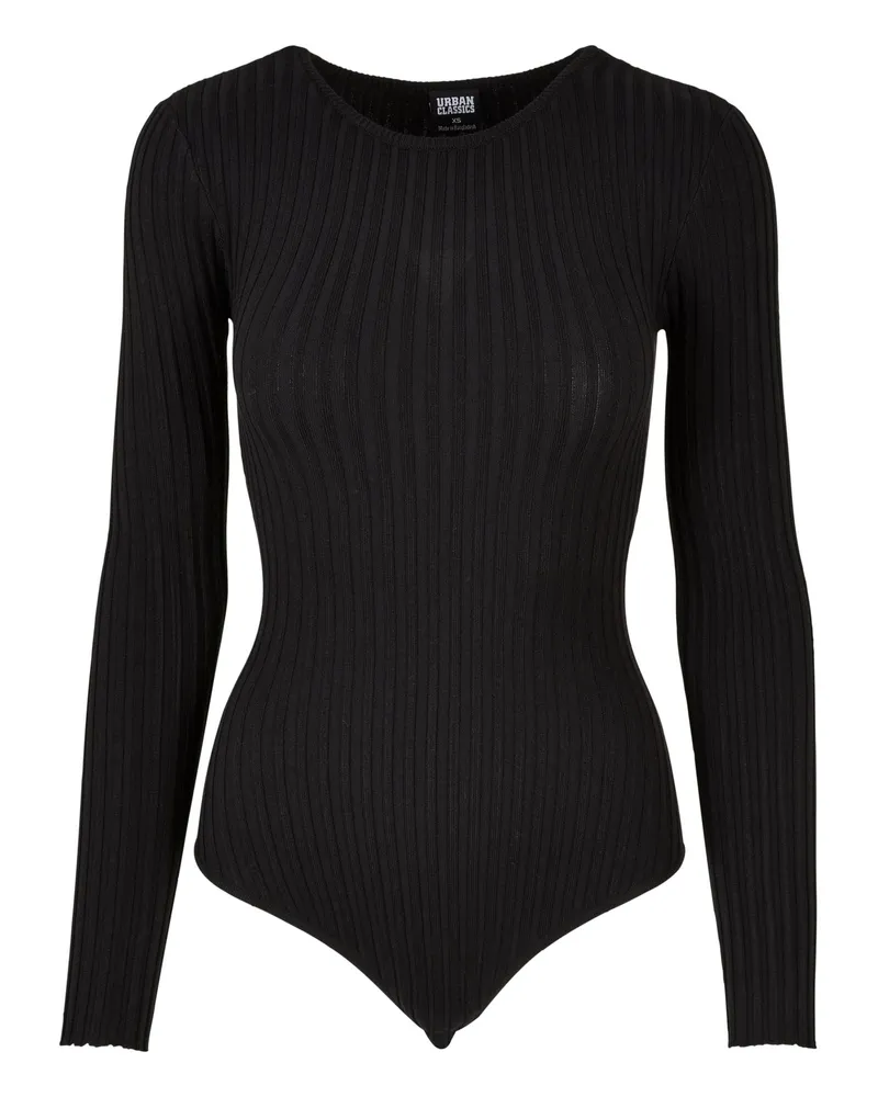 Urban Classics Bodysuit für Damen Langärmlig (Schwarz Schwarz