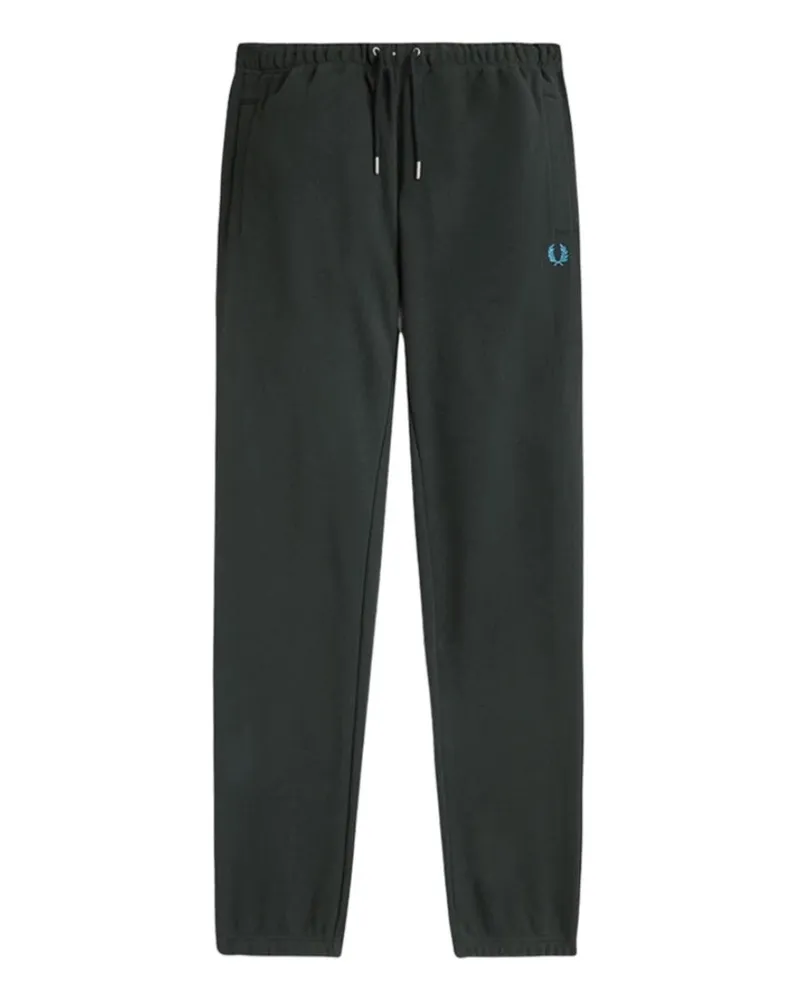 Fred Perry Loopback-sweatpants In Nachtgrün Anthrazit