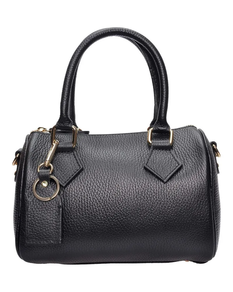 Luisa Vannini Schwarz Rindsledertasche Schwarz