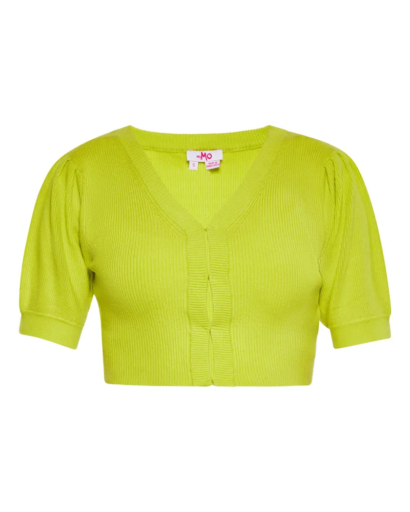 My Mo Strickjacke Damen Limette Limettengrün