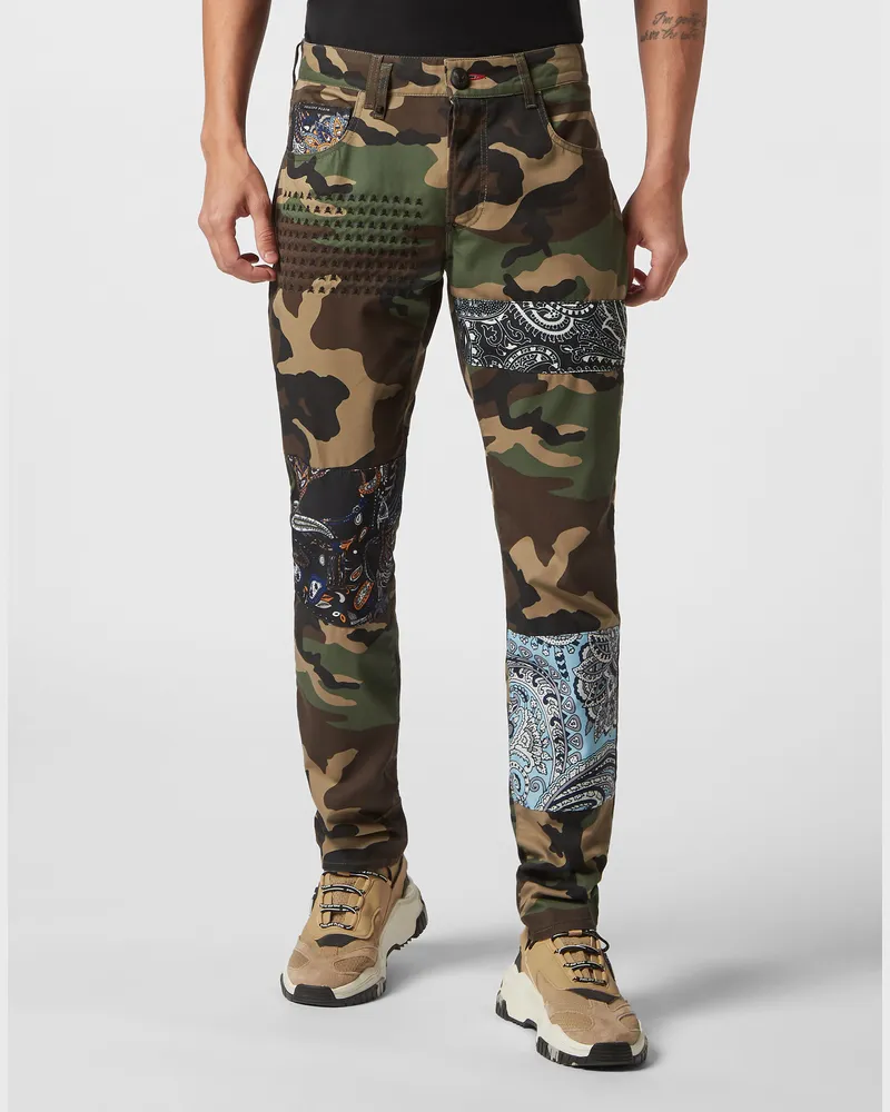 Philipp Plein Jeans Regular Fit Paisley Camouflage