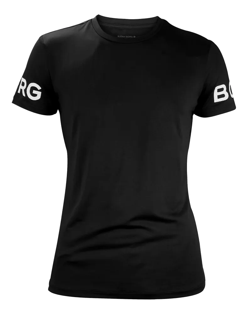 Björn Borg Björn Borg - Herren-Hochleistungs-T-Shirt mit kurzen Ärmeln - Schwarz Schwarz