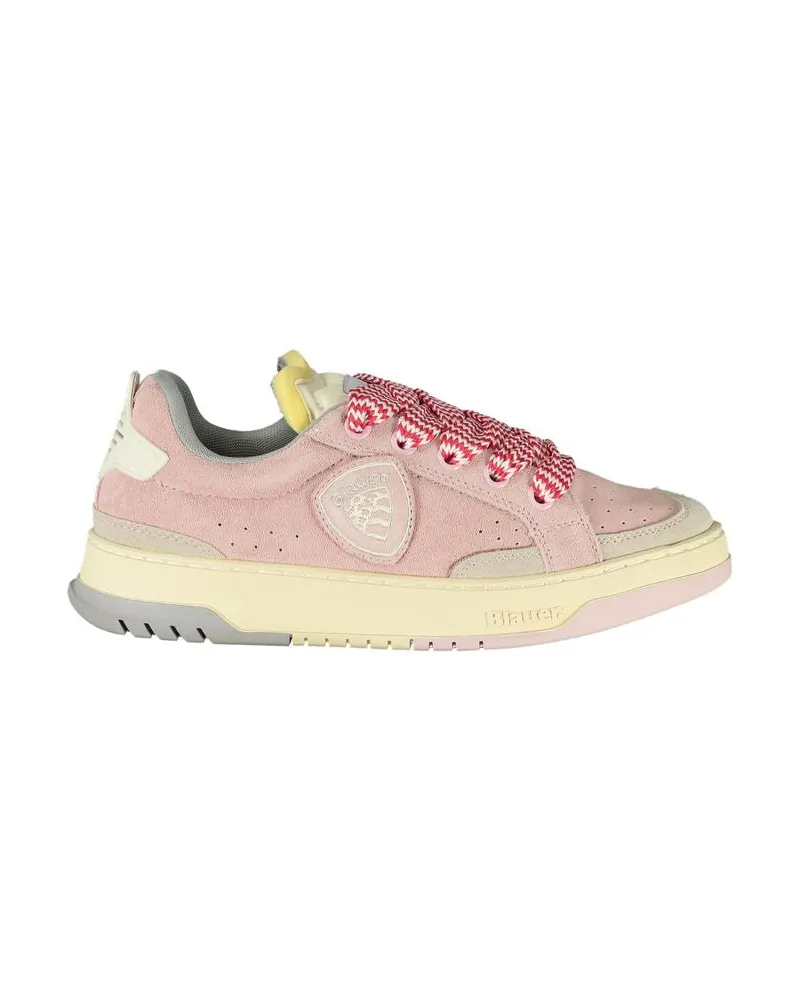 Blauer Rosa Polyurethan Damen Sneaker Rosa