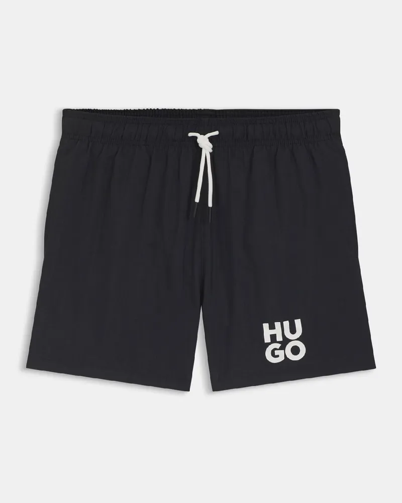 HUGO BOSS Paolo Badehosen, Schwarz Schwarz