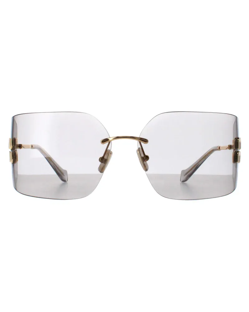Miu Miu MU54YS 5AK30B Gold hellgrau Sonnenbrille Gold